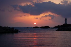 鼠ヶ関_夕日