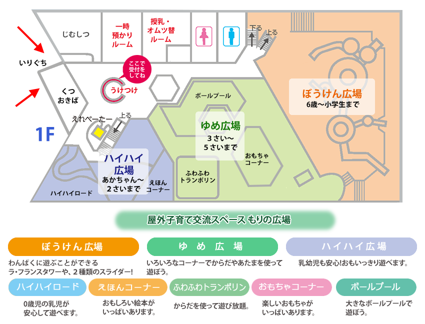 げんきっず-館内マップ1F
