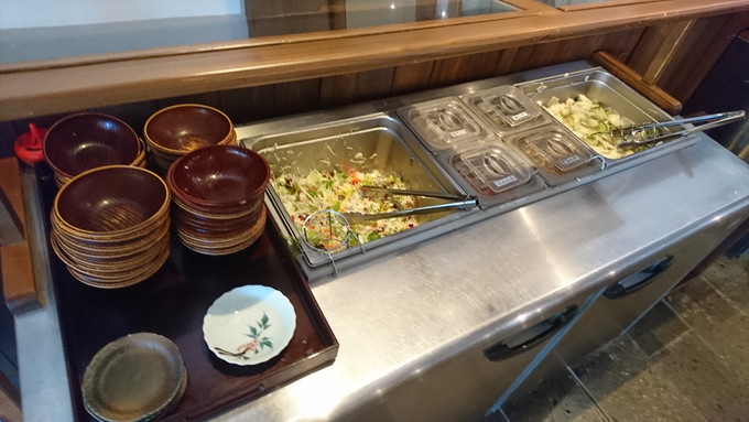 石臼十割そば 森久_漬物サラダ2