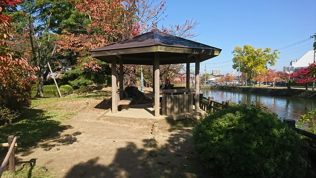 上杉神社（松が岬公園）の参道で仮面ライダー発見1