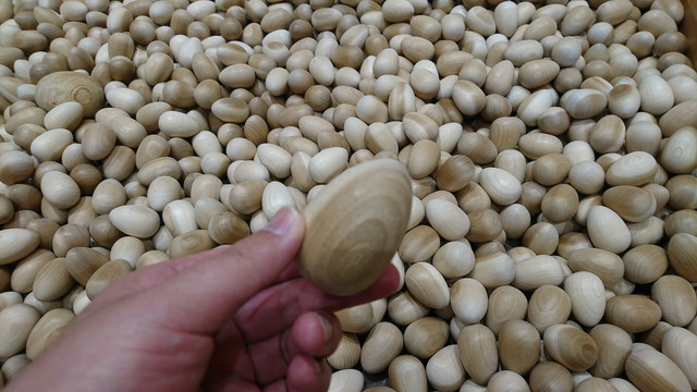 シェルターなんようホール（南陽市文化会館）の木育ひろばの木のたまごプール2