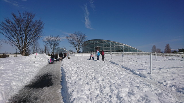 やまがた雪フェスティバルのセンターハウスとシャイニングリバー