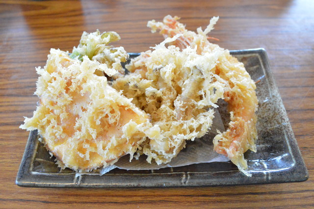 大石田の蕎麦屋まんきちの天ぷら