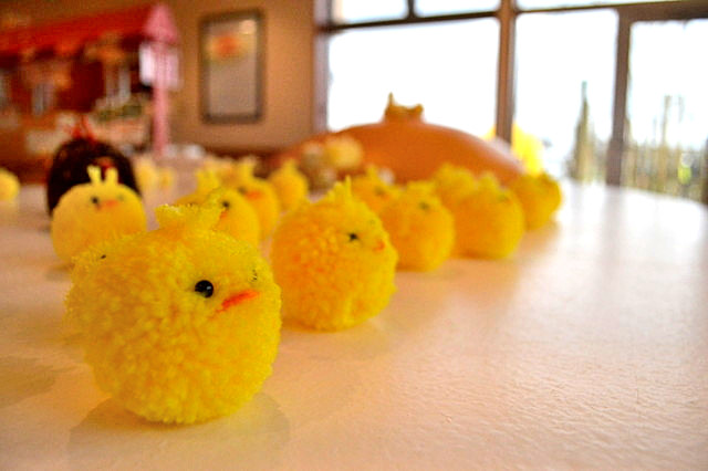 たまごの国いではこっこ-店内のひよこオブジェ1