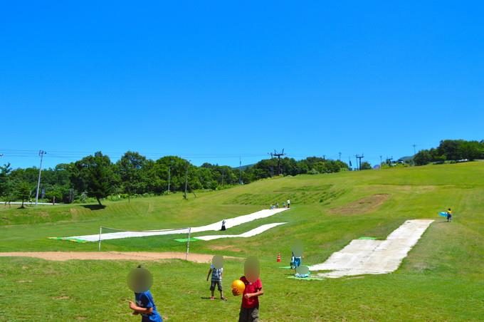 蔵王猿倉-みんなの広場-夏そり1-全体