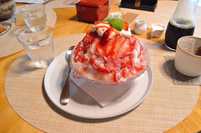庭園喫茶-メニュー1-いちご氷