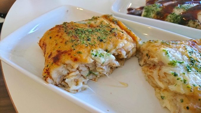 どんどん焼きカフェ-カシワヤ-注文2-ネギチーズどん2