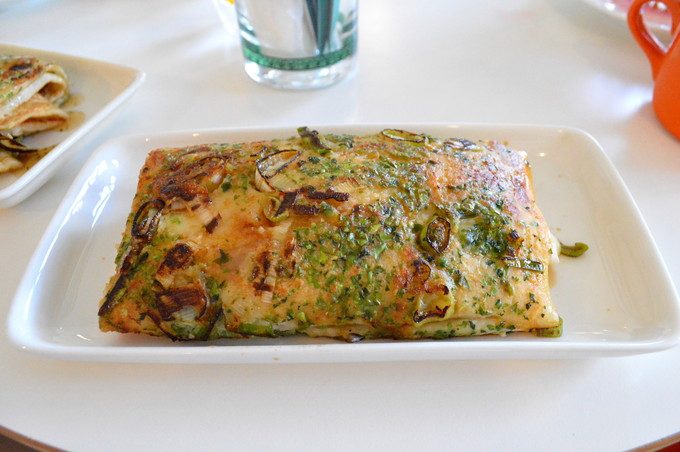 どんどん焼きカフェ-カシワヤ-注文1-こがしネギどん