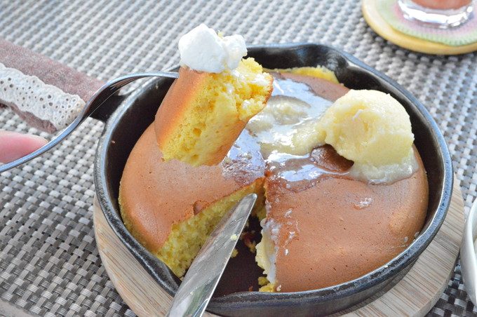 ミツバチガーデンカフェ-注文1-パンケーキ2