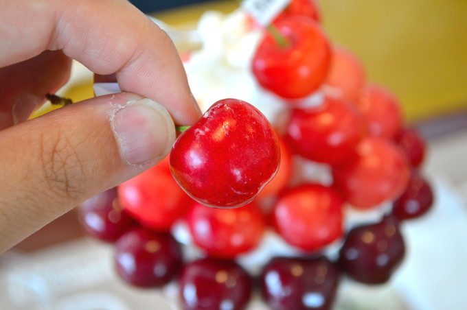 王将カフェ-さくらんぼパフェ2