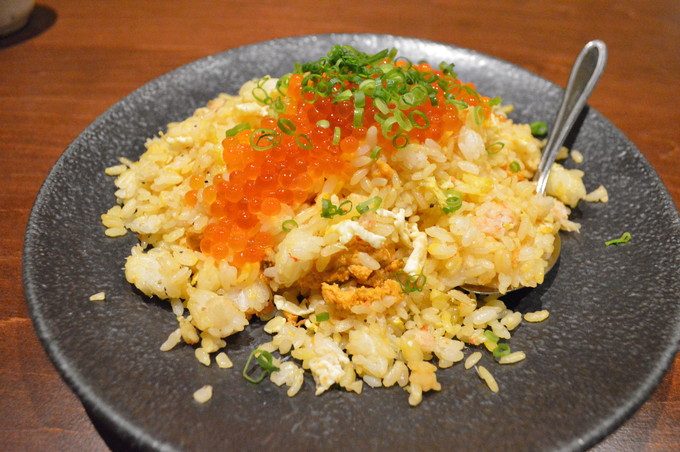 北海道レストラン-山形店-注文-ズワイガニウニいくらチャーハン