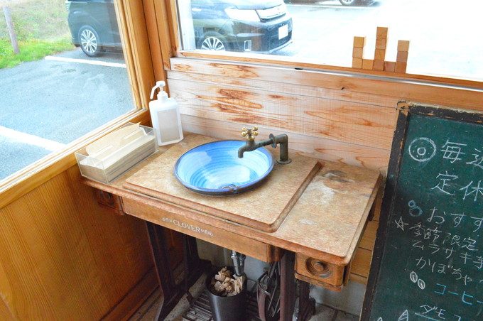 山ベーグル-店内の様子-手洗い場