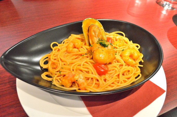 メヒコ-フラミンゴ館-注文-魚介のトマトクリームパスタ