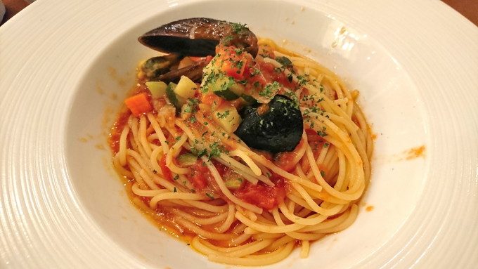 菜園ブッフェピソリーノ-注文-マンハッタン風ムール貝のトマトチャウダー