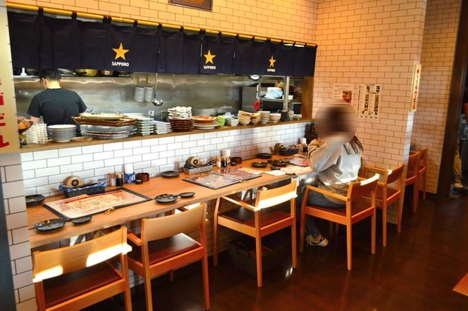 北海道レストラン-別邸嶋北店-店内の様子-カウンター席1