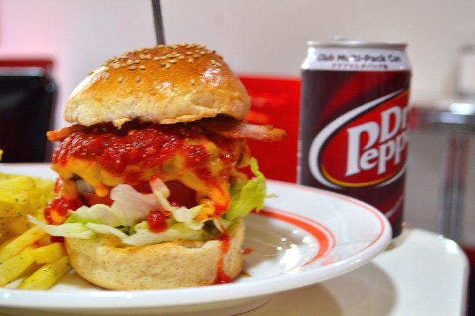 ハッピージャックディナー注文-ベーコンチーズバーガー3