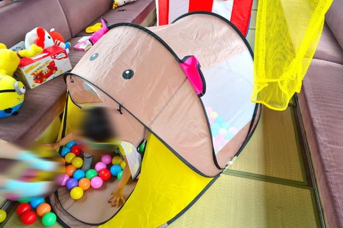 フラワー長井線-キッズ列車-おもちゃ-おうちとボール