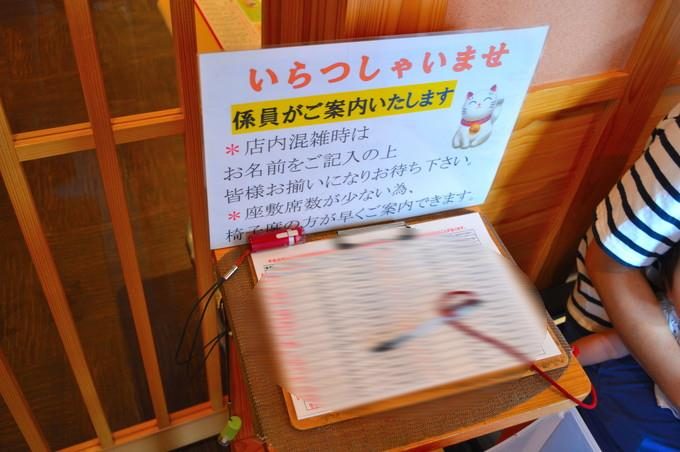 肉そば一寸亭本店（ちょっとてい）-混雑時の名前記入