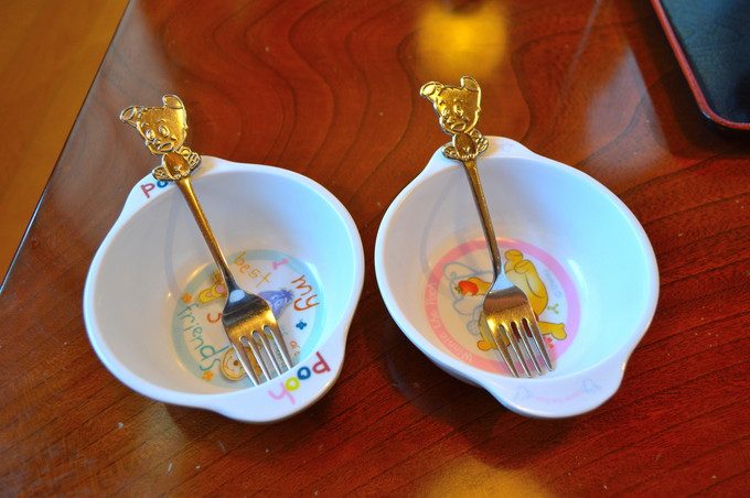 肉そば一寸亭本店（ちょっとてい）-子連れサービス-取り皿とフォーク