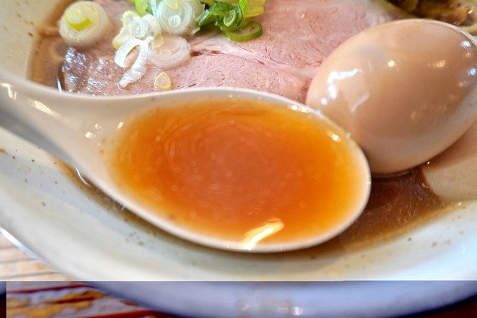 中華蕎麦春馬ー味玉中華そばスープ