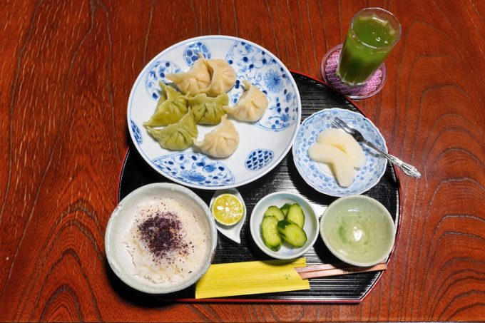 山形水餃子みどりのしづく-食レポ-ランチセット1