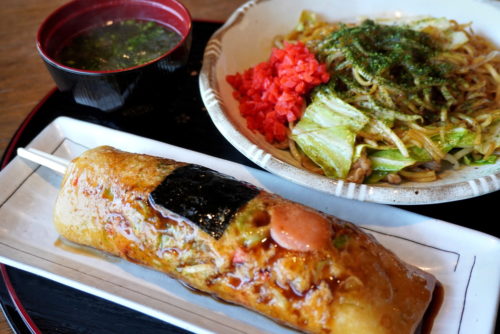 けやき-食レポ-どんどん焼と焼きそばセット3