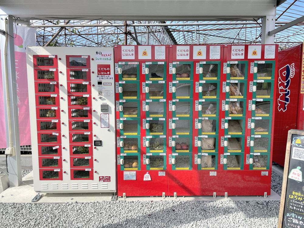 王将カフェ-果物自販機①