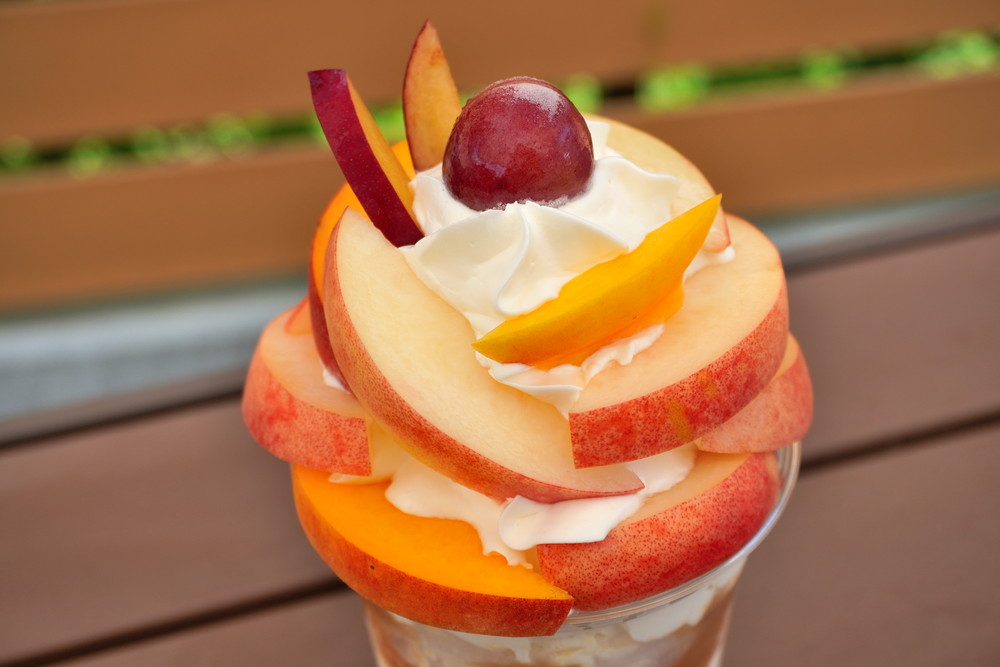 王将果樹園-oh!show!cafe-食レポ-ももパフェ2