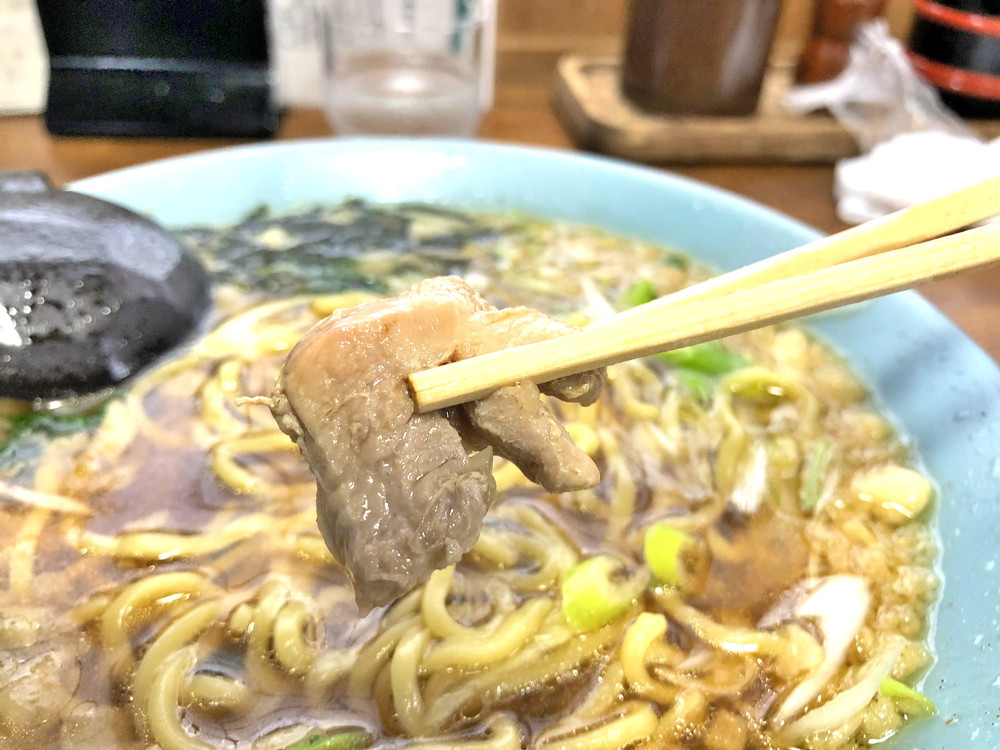 水車生そば-鳥中華鶏肉