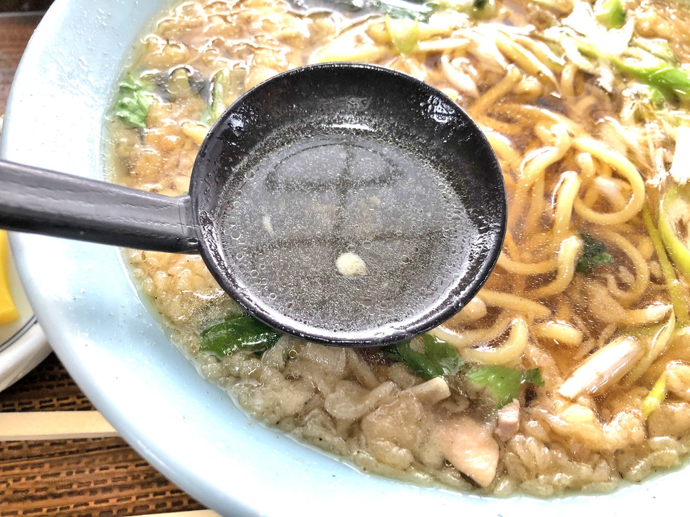 水車生そば-鳥中華スープ