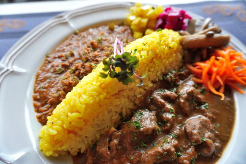 スロージャム-カレー2種盛り合わせ拡大