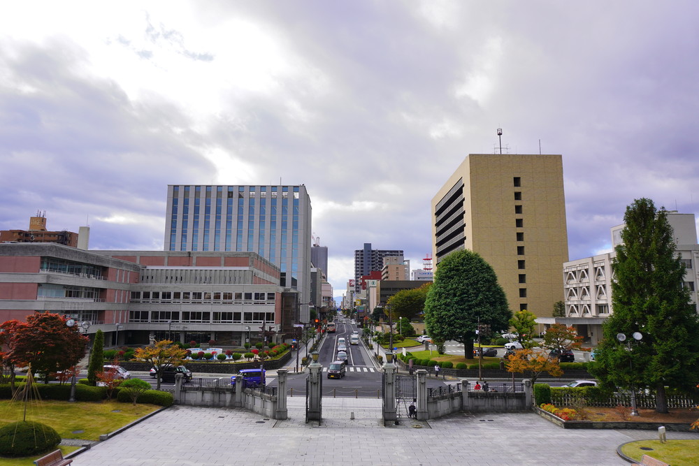 文翔館(山形旧県庁)-3F-市役所方面の景色