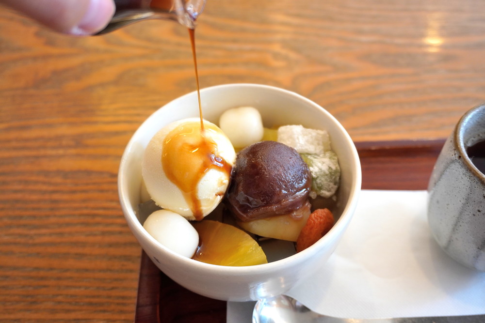 榮玉堂‐白玉クリームあんみつ②