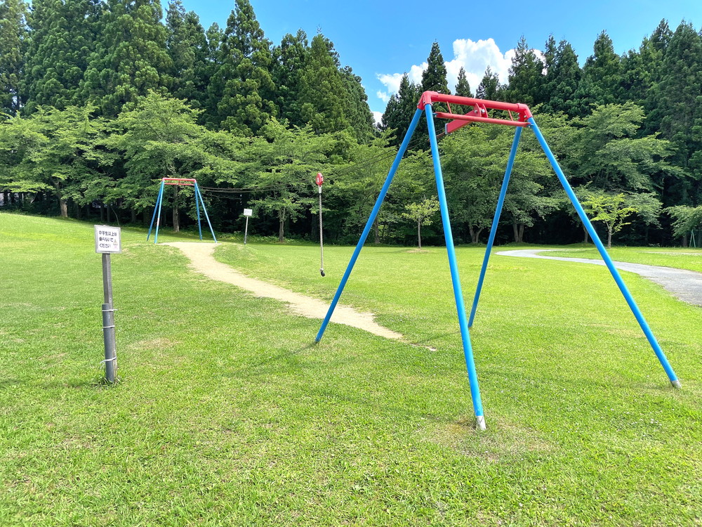 成島ワクワクランド-遊具紹介7-ターザンロープ