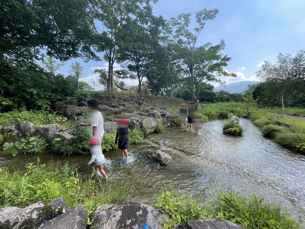 弓張平オートキャンプ場-水遊び1