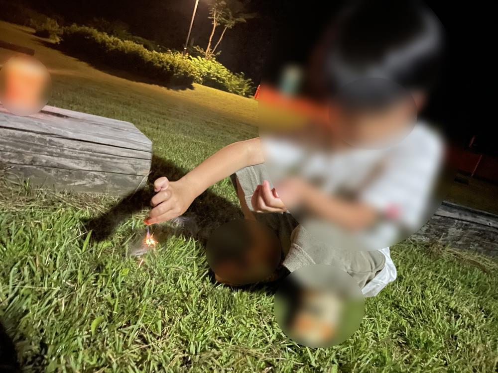 弓張平オートキャンプ場-花火5