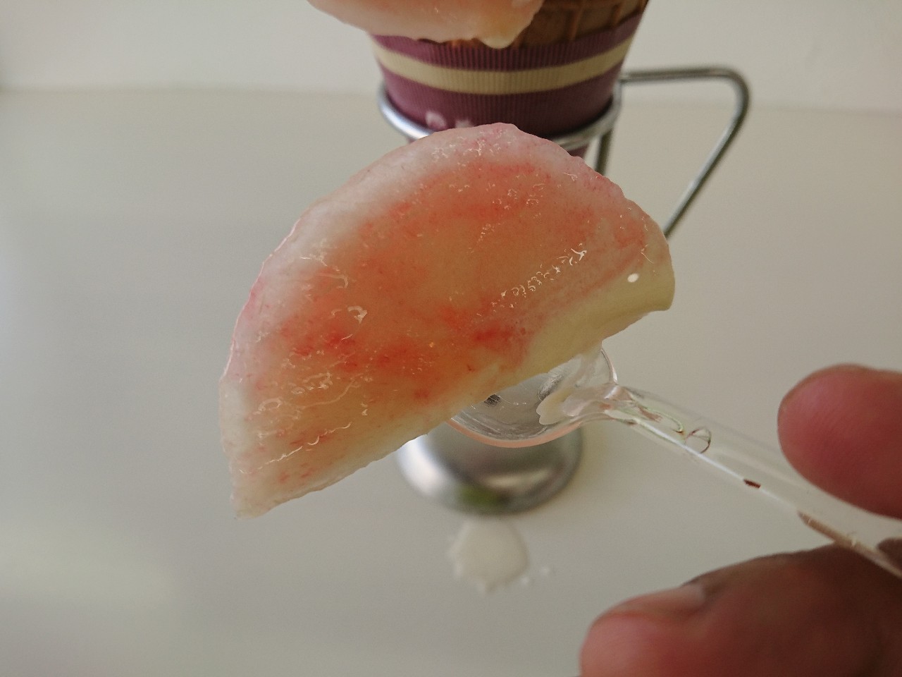 フルッティア 桃パフェ (4)