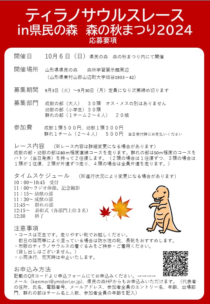 ティラノレース募集要項