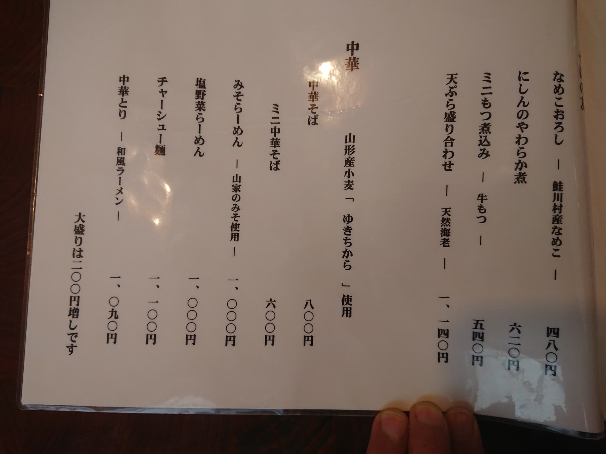 手打ちそば 港屋 メニュー表 (6)