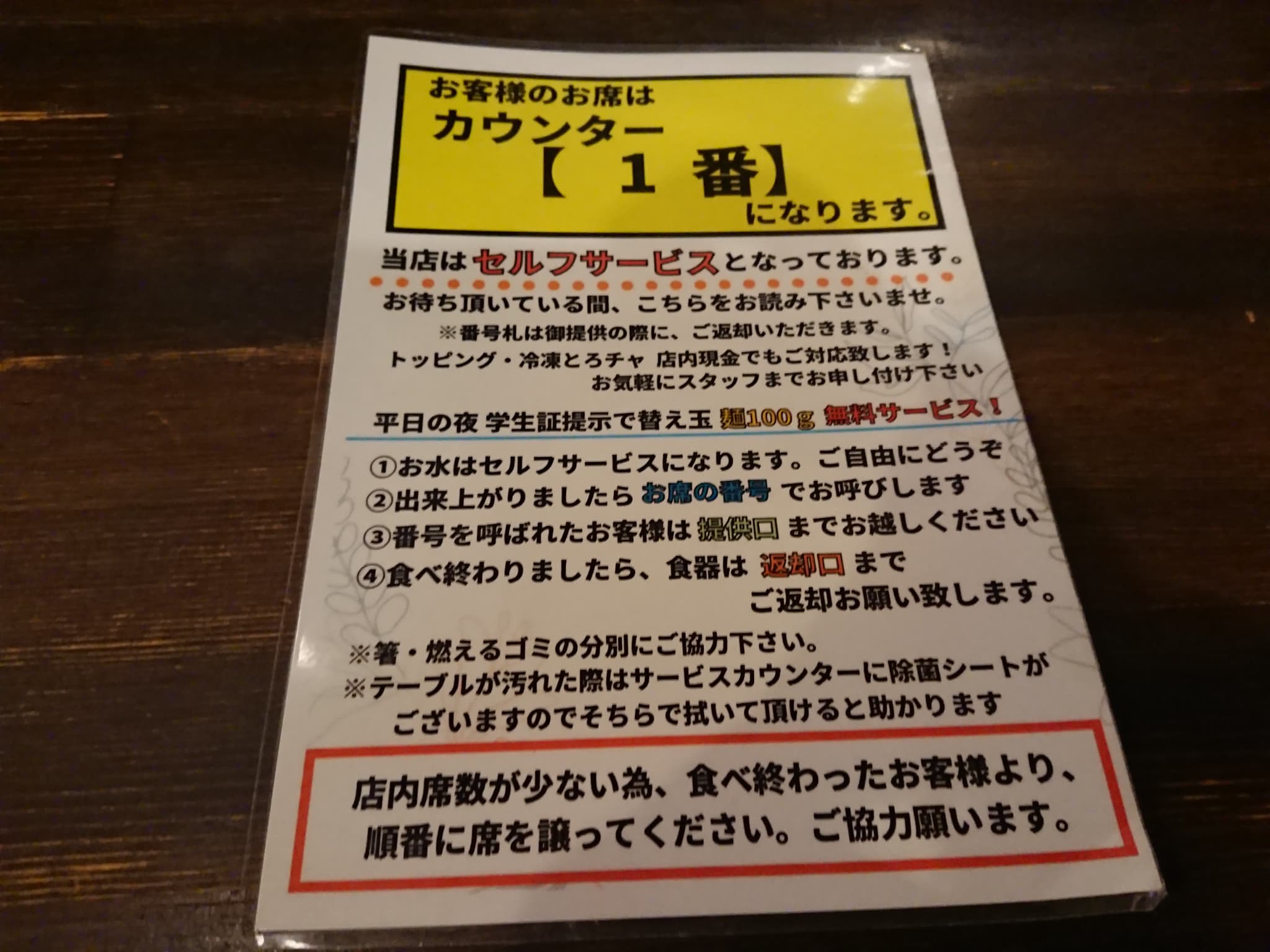 極中華蕎麦ひろた 山形七日町店 システム