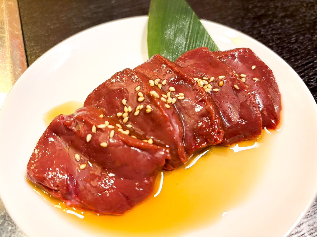 国産牛角切りレバー焼き-3