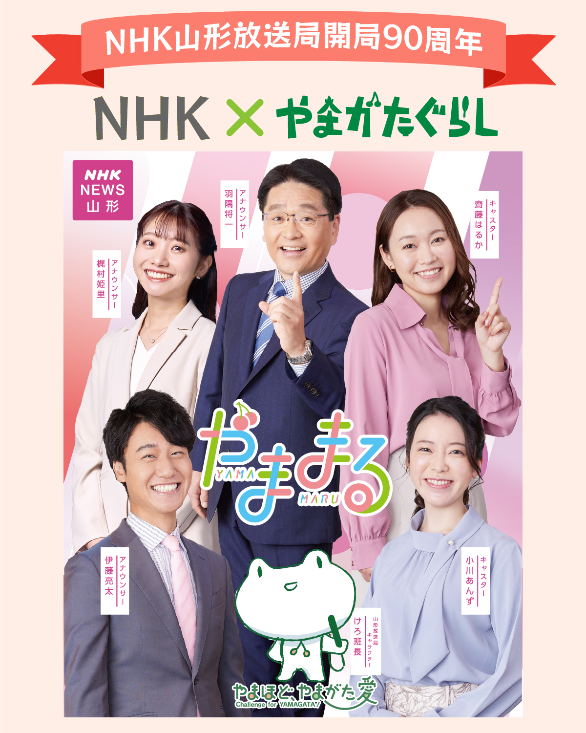 【NHK×やまぐら】「あの中谷アナだ！」4度目の山形赴任で局長に就任。1日密着で見えた素顔
