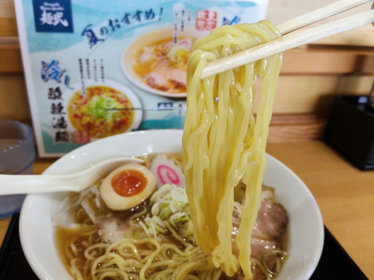 【山形新店ラーメンレポ】店名一新リニューアル！濃厚な煮干しダシが効いた限定「冷し煮干し中華」｜麺武（山形市）