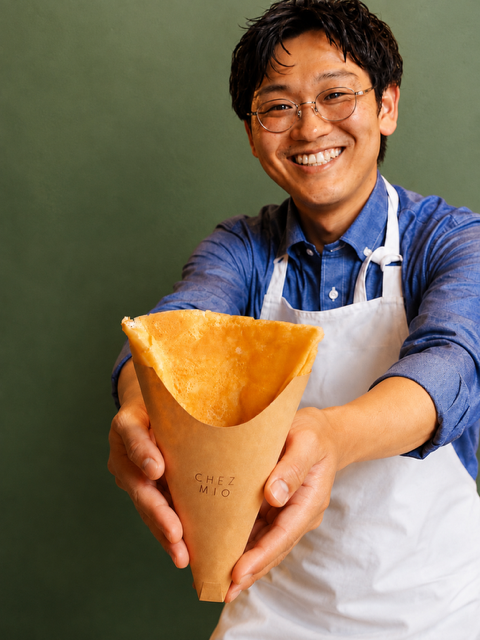 パン工房シェ・ミオの山形県産小麦を使ったクレープ